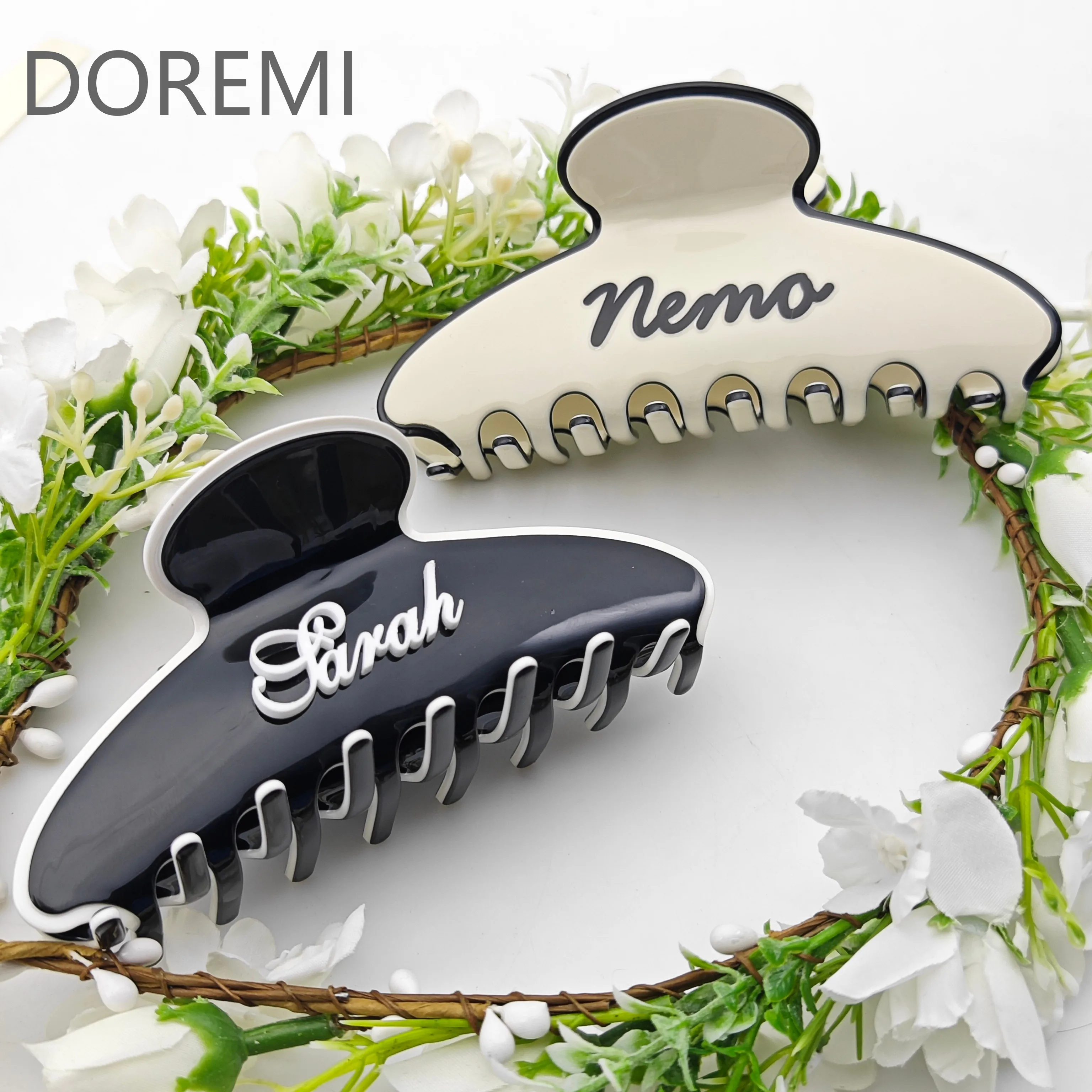 مشابك شعر أنيقة من Lateefah بأسماء قابلة للتخصيص، ومخالب شعر مخصصة، ومخالب شعر مخصصة، وأسماء هدايا لوصيفات العروس، ومشبك شعر #6