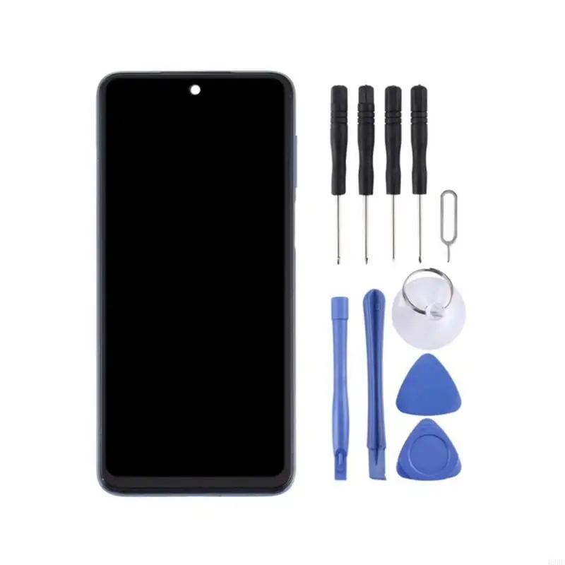 Full AMOLED Display Touch Screens Assembly Integrated Frame for Note 9S Use 896C