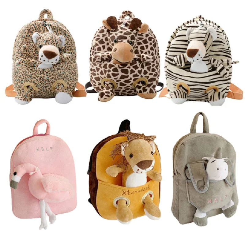 Kids Backpack Toddler Backpacks for Girls Boys with Stuffed Animal Toy Soft Plush Children Mini Backpack Birthday Gifts