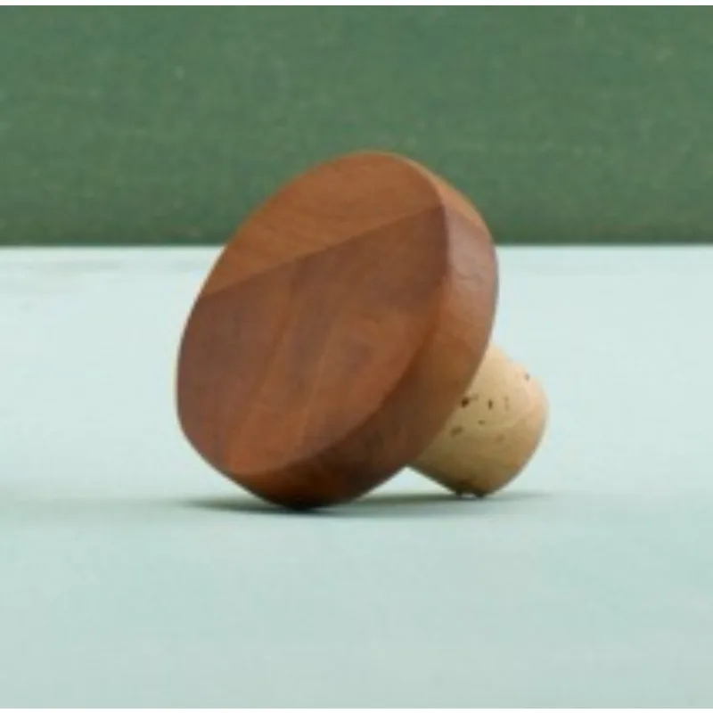 زجاجة مياه زجاجية فقاعات مع سدادة خشبية شفافة من الزجاج المزخرف سدادة خشبية طبيعية وظيفة جمالية للترطيب #6