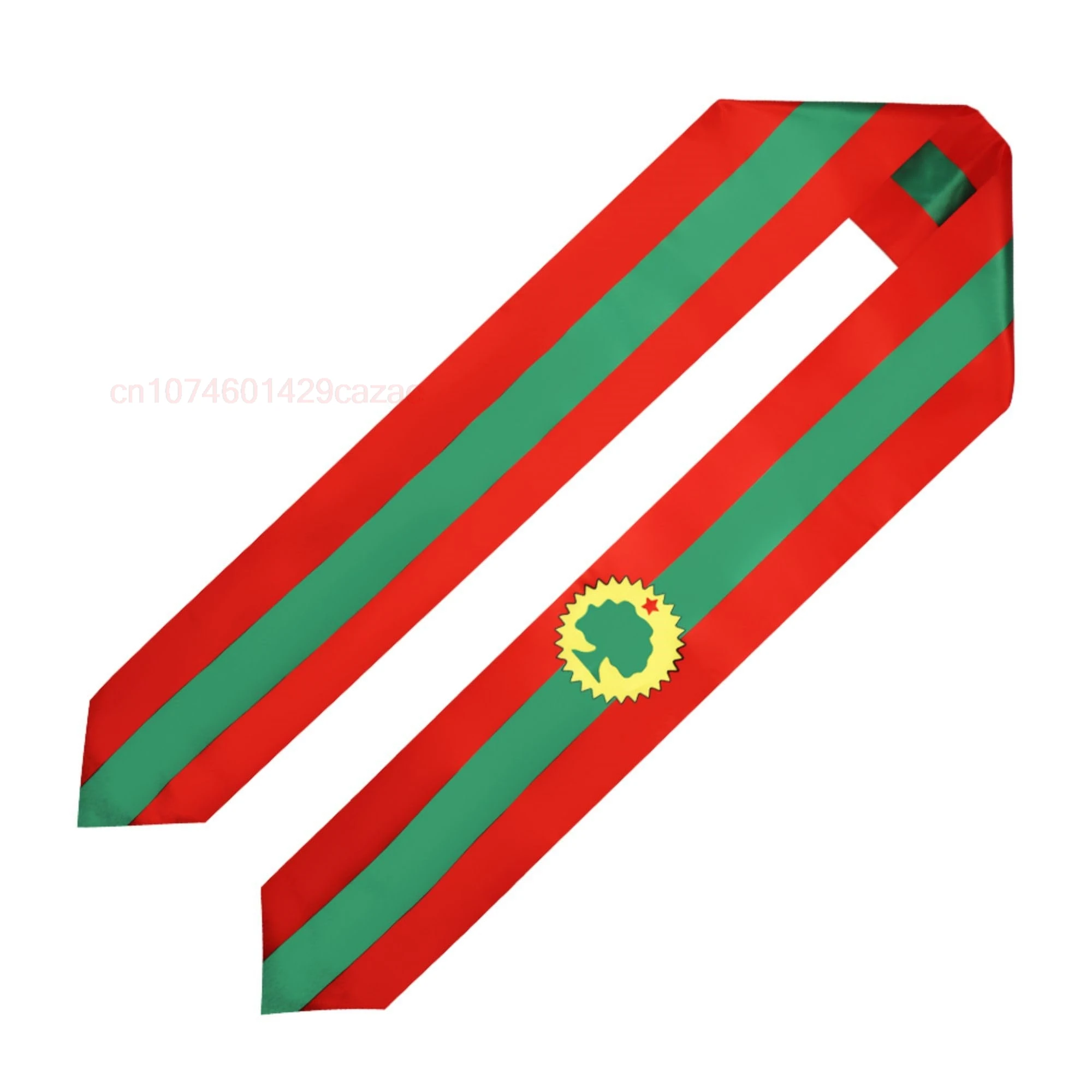 

Oromo Flag 180*15CM Graduation Sash Stole Scarf Double Sided for Study Aboard International Class Of 2024