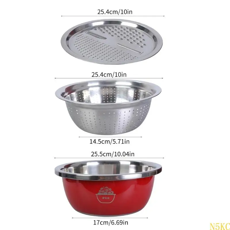 N5KC Large Capacity Multifunctional Basin Durable Rustproof Basin with Lid Perfect For Daily Cooking And Party Preparation
