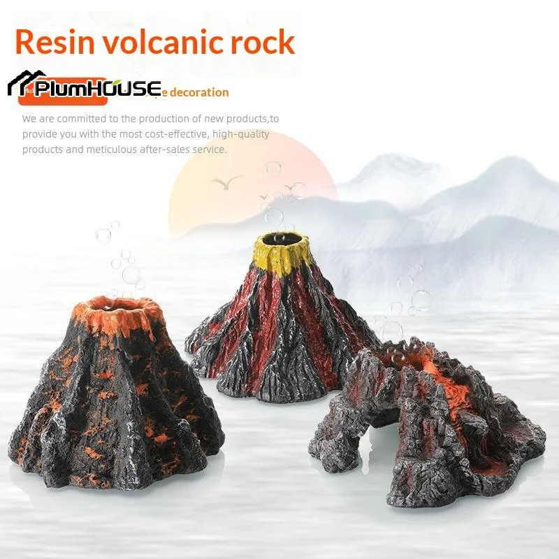 Aquarium Volcano Shape Air Bubble Stone Oxygen Pump Decoration Bubble Stone Tank Plate Air Pump Aquarium Fish Tank Decoration
