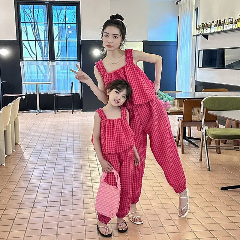 Mother and Daughter Clothes Set Mommy 2025 Summer Baby Girls Clothing Suit and Me Matching 2 Piece Sets Women Vacation Outfits