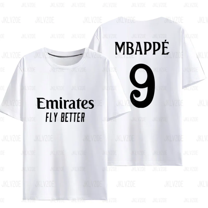 Summer Women Men's Short Sleeve Mbappe 9 Tshirt Football Fans Print Fashion Loose Unisex TShirt Casual Street Cotton TShirts Top