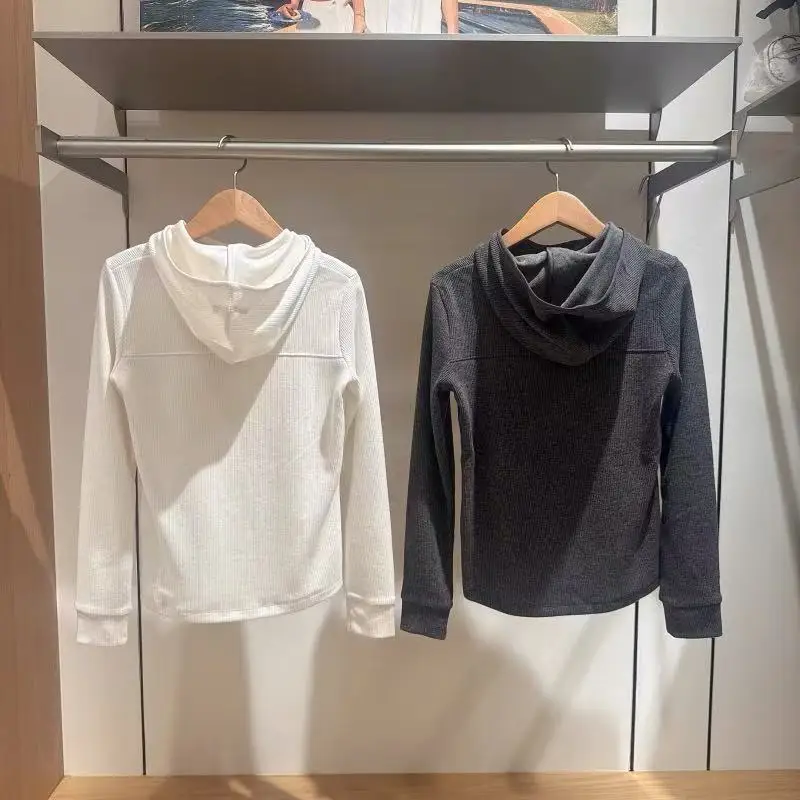 2026 Autumn New Women Golf Hooded Knit Sweater Long Sleeve Fashion Versatile Casual Sports Top