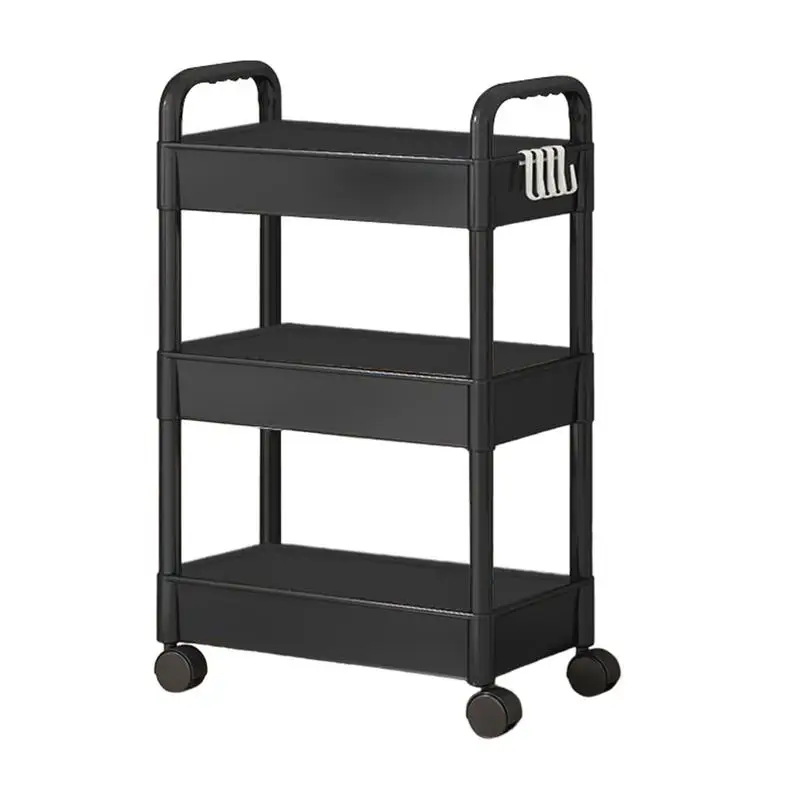 kitchen Storage Cart On Wheels Rolling Cart Organizer Utility Cart Snack Cart Rolling Shelf Book Cart Movable Storage Organizer