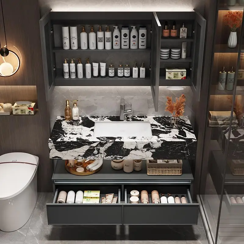 أدراج للعناية بالبشرة، ديكورات خزانة الحمام، نبات فوق أقسام، خزانة الحمام، تخزين العطور، أثاث Gabinete العصري #4