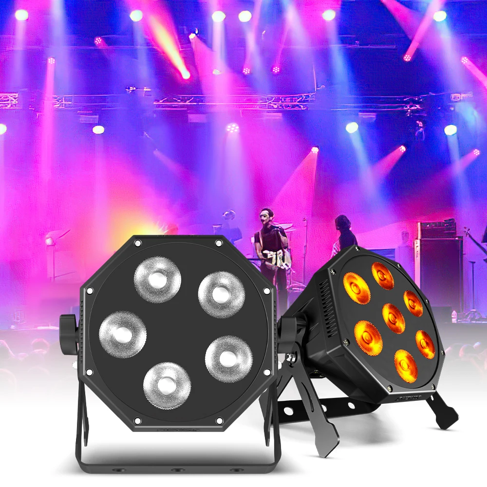 

GlamoPar LED Lighting Silent Series 7x12w & 5x12W 6in1 Even Color Mixing For DJ Wedding Concert Disco