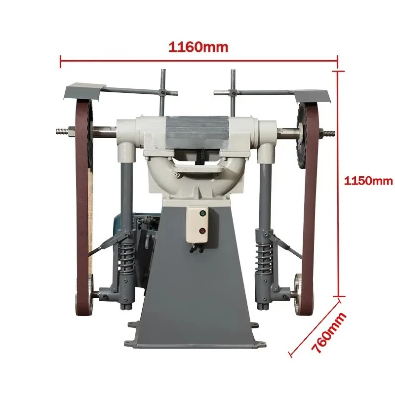 CE ISO Certified Industrial Electric Metal Belt Grinding Machine 4kw for Grinding and Polishing