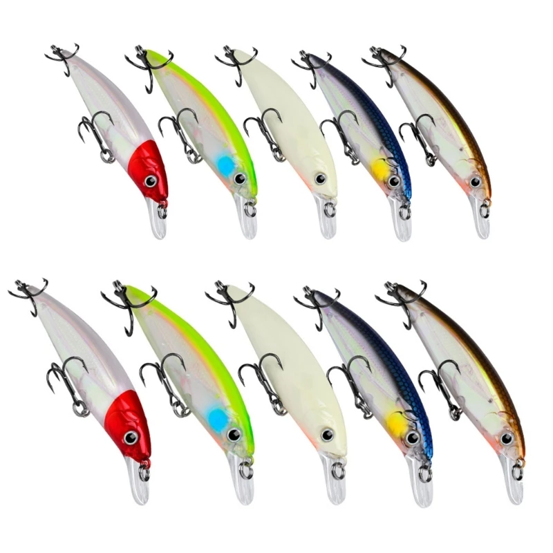 5Pcs Glow Hard Baits 7g/14g Crankbaits Trout Walleye Lures Swimbait