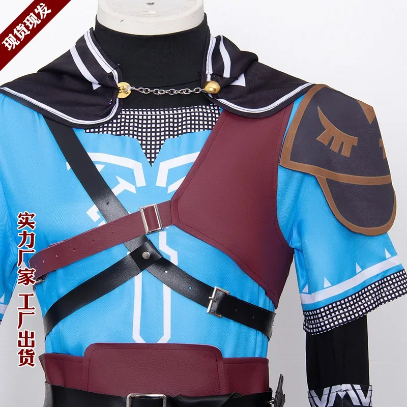 Disfraz de Game Tears of The Kingdom Link para hombre y mujer, traje de Cosplay con capa, camisetas, pantalones, accesorios para Halloween y fiesta de navidad