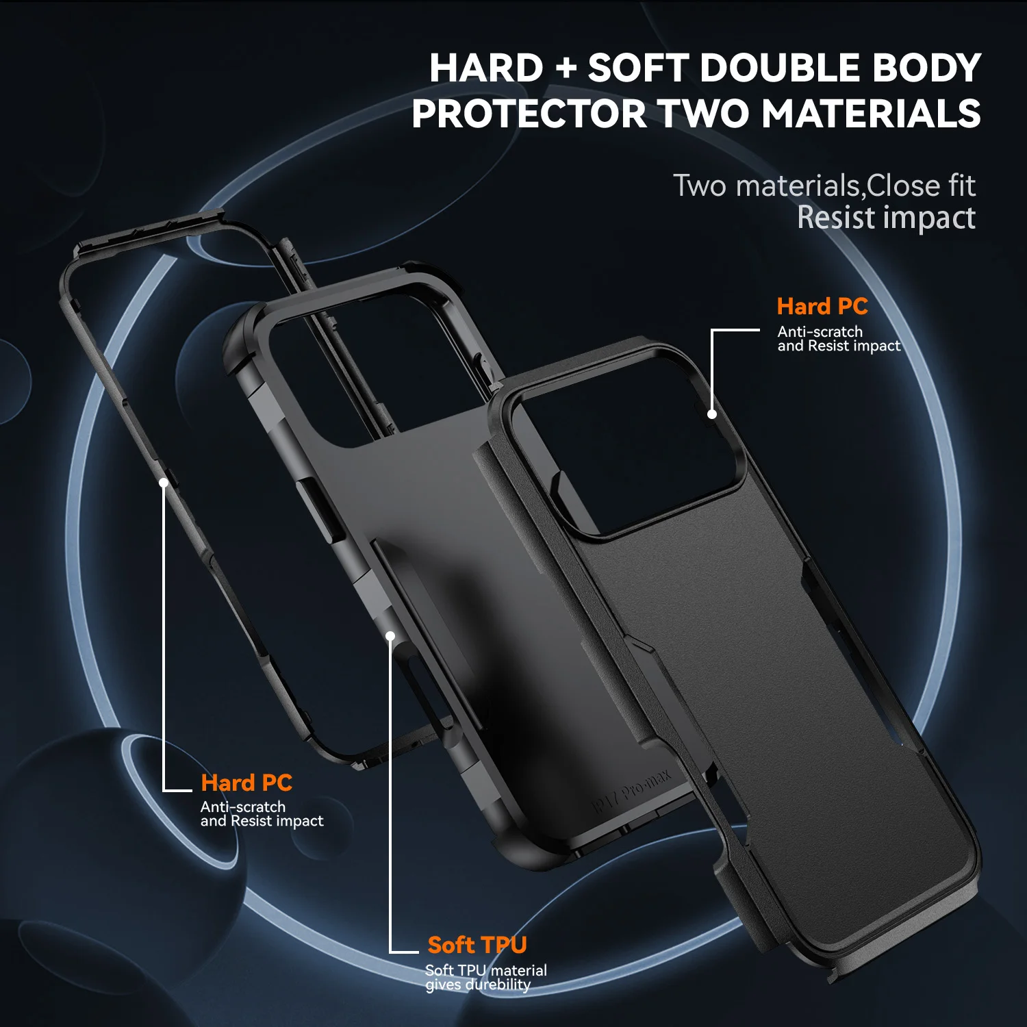 Tas Pelindung Tahan Guncangan untuk Iphone 17 Pro Max 16 17 Air 12 13 14 15 Plus Iphone17 Iphone16 Penutup Ponsel