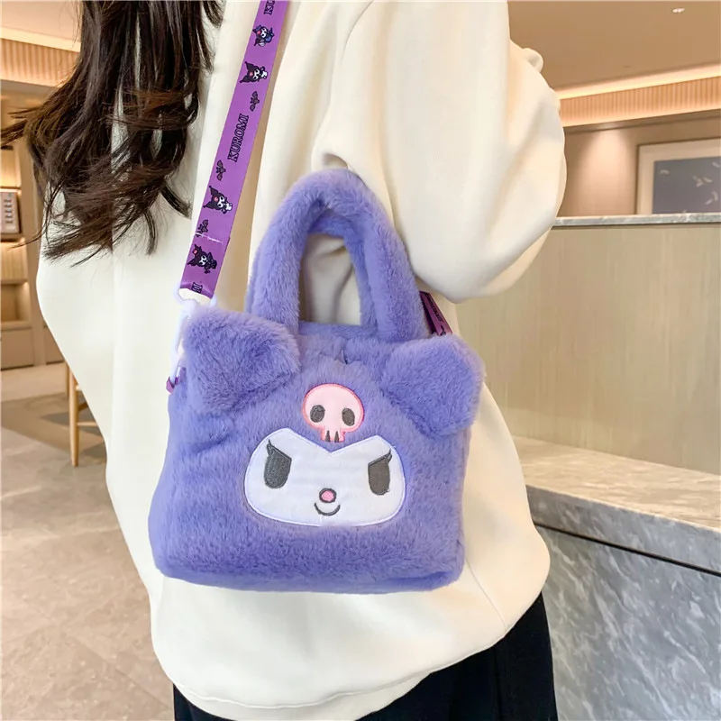 Torba Sanrio Kawaii Kuromi Cinnamoroll moja melodia Cartoon Anime pluszowa torebka kosmetyczka torba podróżna do przechowywania kobiety dziewczyna