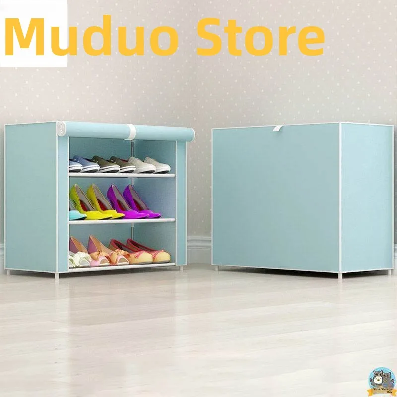 

Simple Oxford Cloth Shoe Rack Dust Cover Waterproof Shoe Cabinet Outerwear Washable Fabric Shield for Easy Cleaning And Prote...