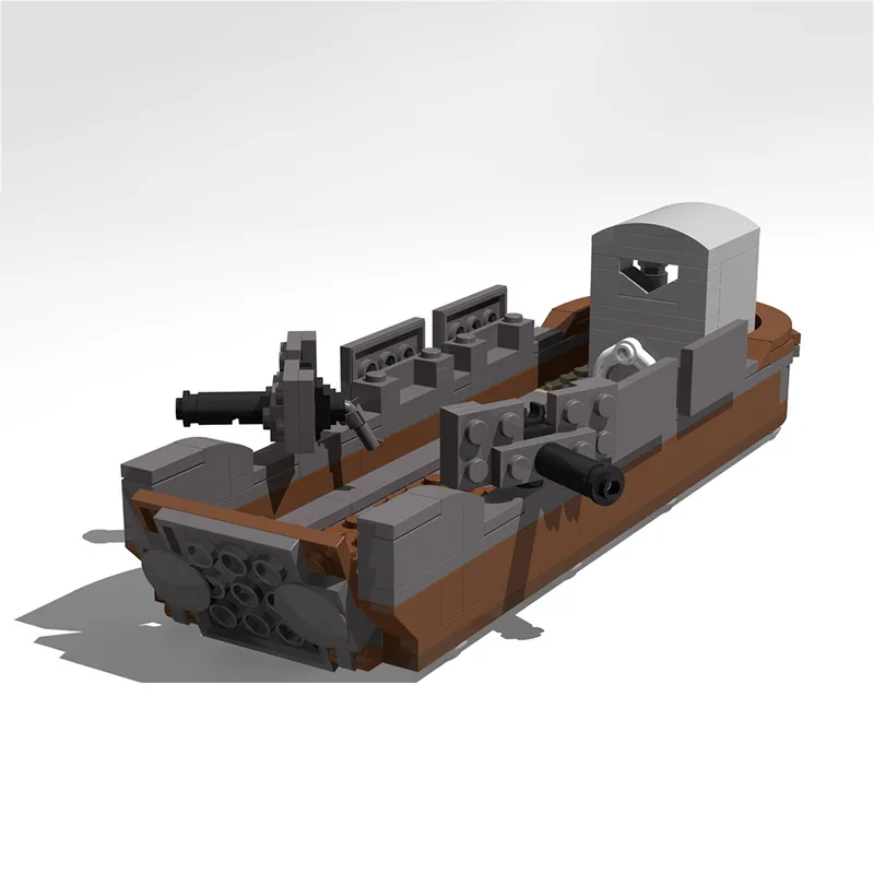 Modelo de barcos militares de la Segunda Guerra Mundial, bloques de construcción MOC, equipo de guerra, tecnología Modular, regalos, vacaciones, montar, juguetes para niños, traje