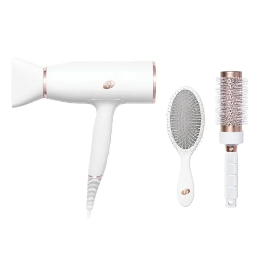 

T3 AireLuxe Professional Ionic Hair Dryer and Brush Set with 5 Heat and 3 Speed Settings Ion Generator Cool Shot Includes Paddl