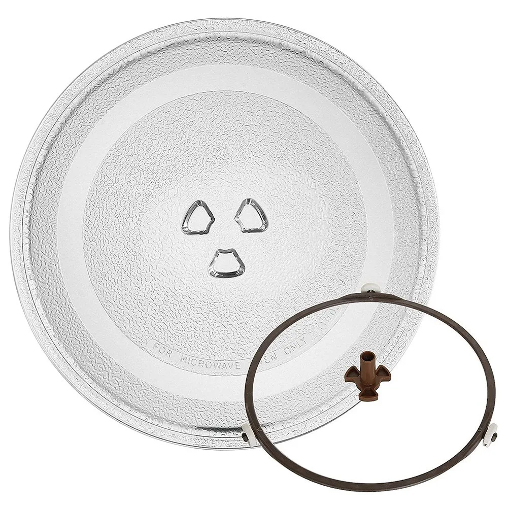 

A010 Universal Microwave Glass Plate Durable Microwave Glass Turntable Plate, Round Microwave Plate Cover Replacement 24.5cm