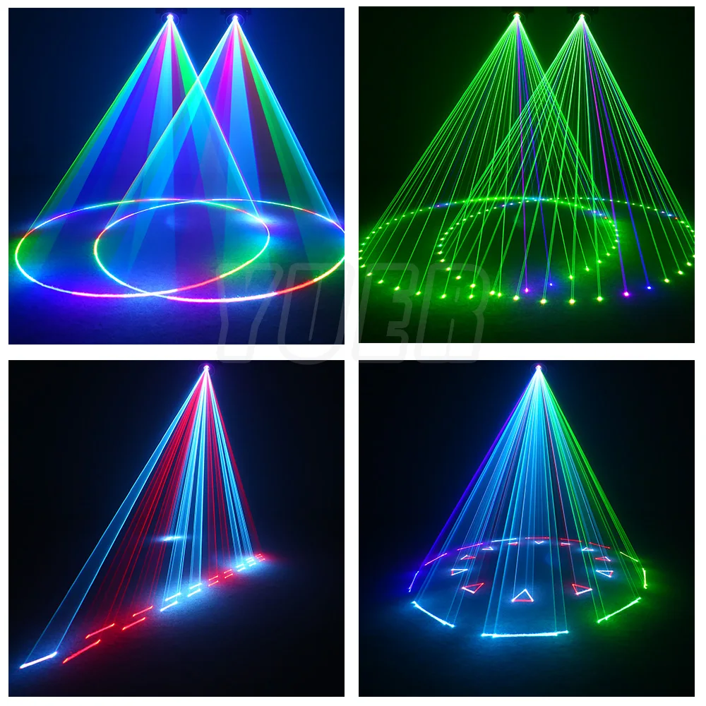 Beam Gobo 5W Rgb Laser Moving Head Light Dmx512 Met Led 30 Stuks 5050 Rgb Ring Podiumverlichting Voor Dj Disco Party Bruiloft Bar Lamp