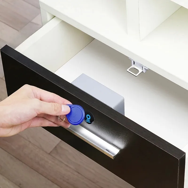 

Electronic Cabinet Lock Kit Furniture Lock Hidden DIY Lock for Wooden Cabinet Drawer Locker Cupboard with Card Access Card