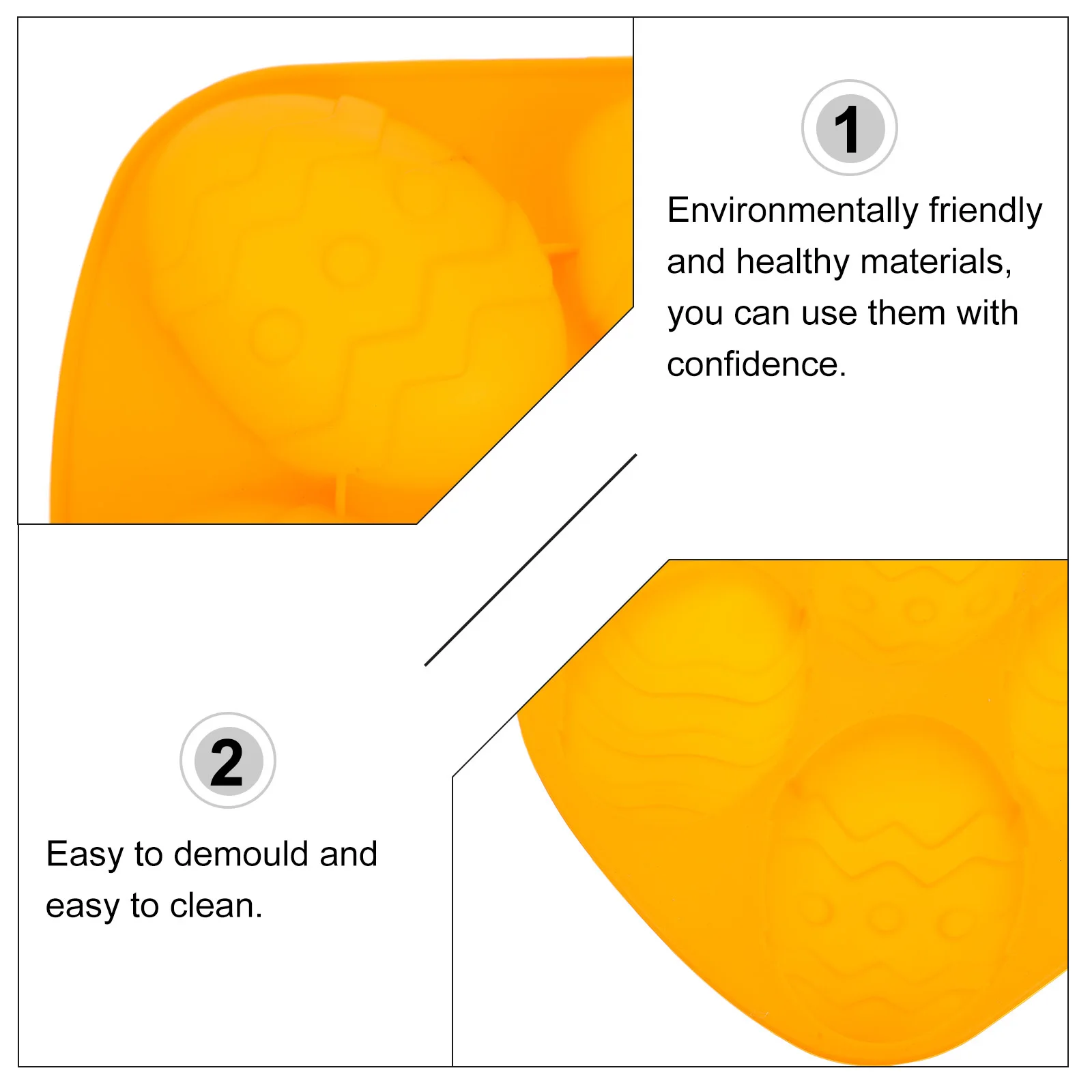 

1Pcs Easter Cake Mold Egg Shape Silicone Baking Mould DIY Cake Making Fondant Chocolate Biscuit Mold Creative Household Baking