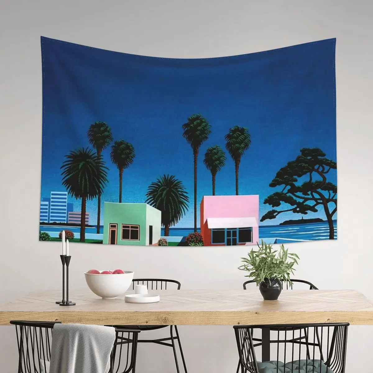 

Hiroshi Nagai Vaporwave nufi Tapestry Decoration Bedroom Aesthetic Home Decor Cute Room Decor Art Mural Tapestry
