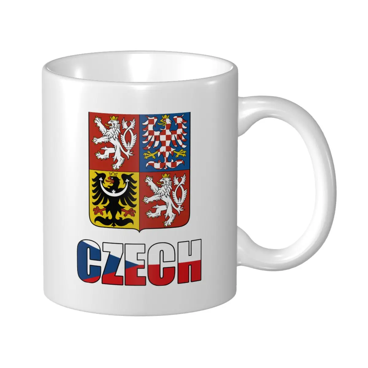 Mark Cup Mug Czech Republic Letter Flag Emblem Coffee Mugs Tea Milk Water Cup Travel Mugs For Office Home