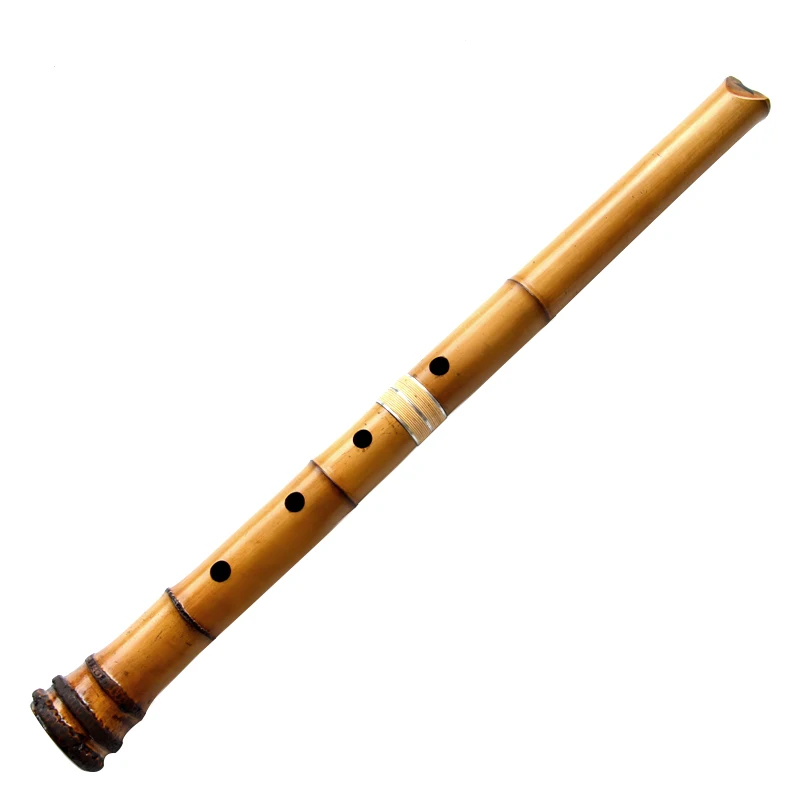 YPXD Japanese Shakuhachi End-Blown Flute with Root End Professional Bamboo Flute Vertical Flute 5 Holes Musical Instrument