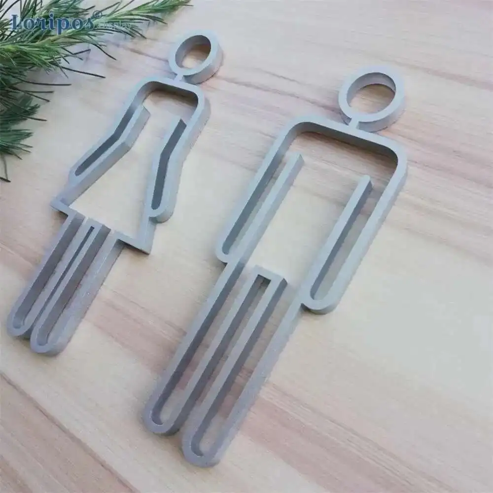 

Symbol Abs Adhesive Backed Bathroom Toilet Door Sign For Hotel,office,home,restaurant (gold)