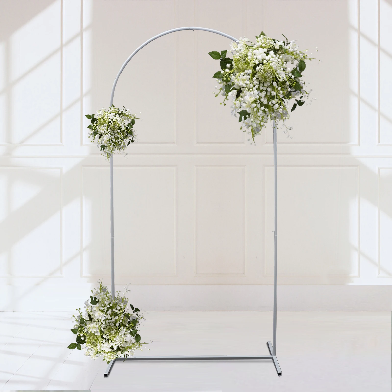 

6.6Ft×3.3 Ft Wedding Arch Metal Backdrop Stand Balloon Flower Stand for Wedding, Birthday Party, Garden Decoration