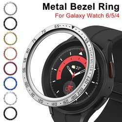 Metal Bezel Ring for Samsung Galaxy Watch 6 5 4 40mm 44mm Watch 6 Classic 47mm 43mm 46mm 42mm Rotate Time Scale Protective Cover