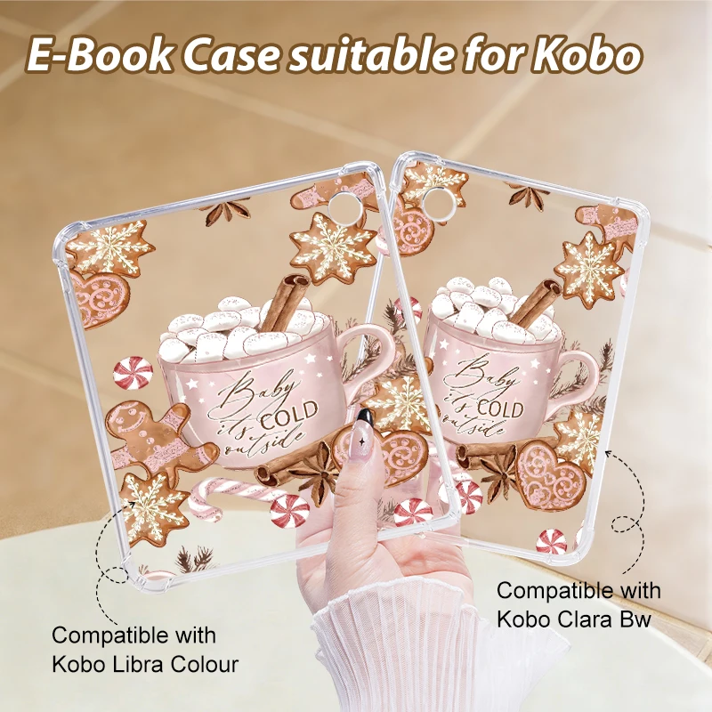 Transparent TPU soft case，designed specifically for Kindle/Kobo e-readers，compatible with Kindle 10/11/12 and Kobo Clara Color