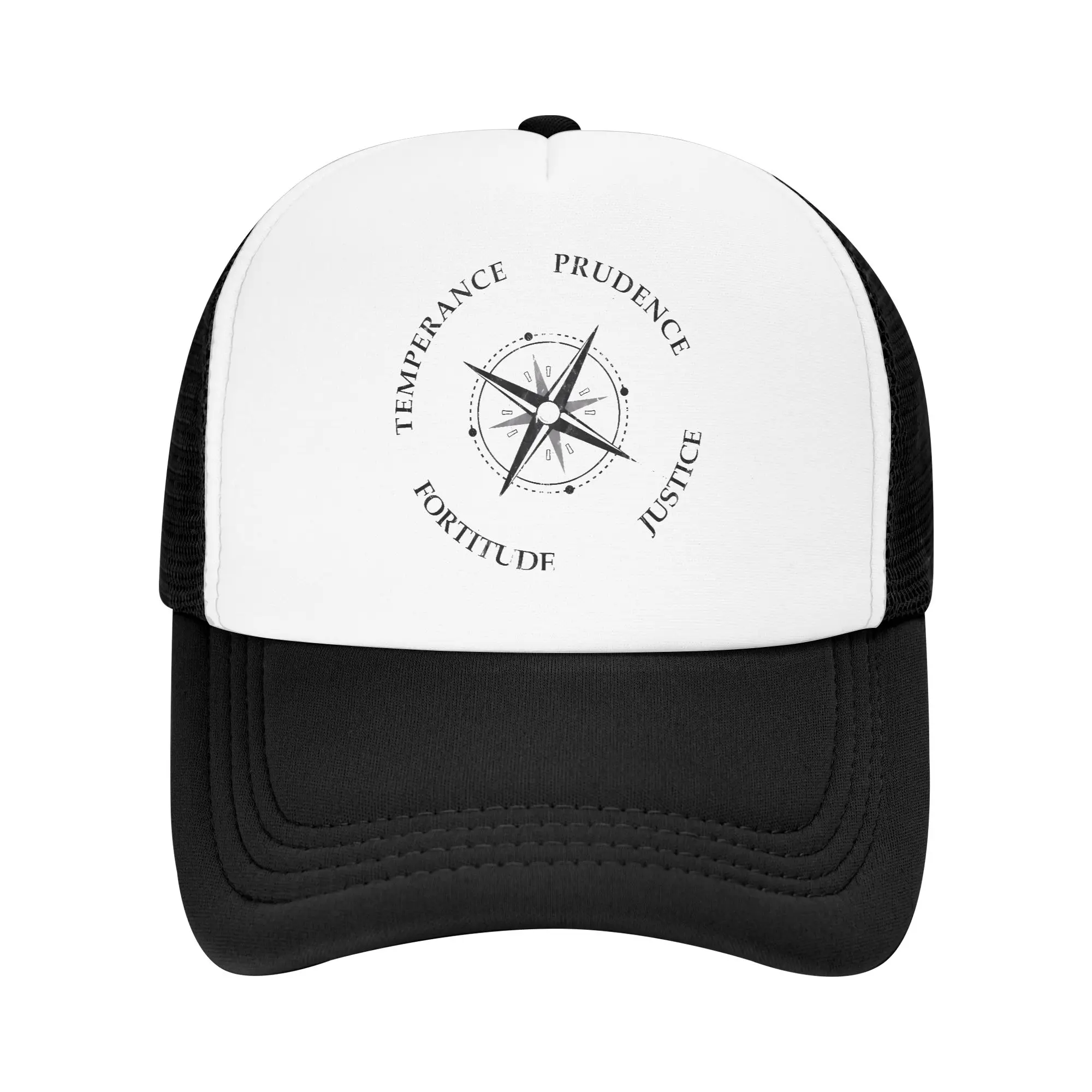 Gorra de béisbol vintage con diseño de brújula y las virtudes cardinales (prudencia y justicia), protección solar para exteriores, que realza el rostro, sombrero de pesca