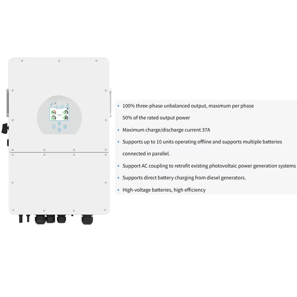 Deye Inverter High-voltage Battery SUN-5/6/8/10/12/15/20/25KW 3 Phase 2MPPT off Grid Energy Storage Hybrid Solar Inverter