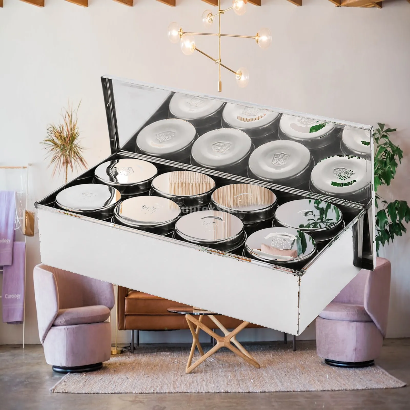 Multi Compartment Food Storage Box for Retaining Samples and Separating Fresh Foods