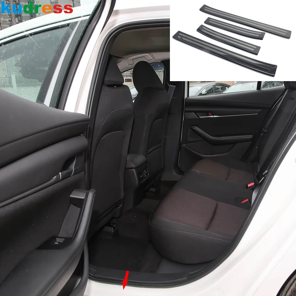 

Door Sill Scuff Plate Cover Trim For Mazda 3 Axela BP 2019-2024 2025 Sedan Steel Car Welcome Pedal Protector Guard Accessories