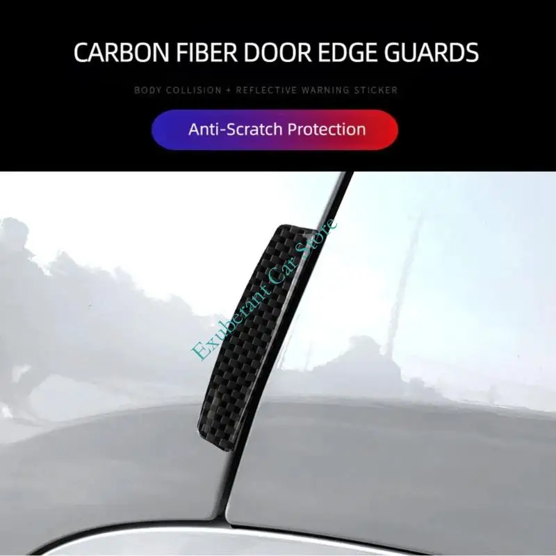 ABS Car Door Guard Set 4 Piece Adhesive Door Guards for Daily Commuting and Light Scratch Reduction Use