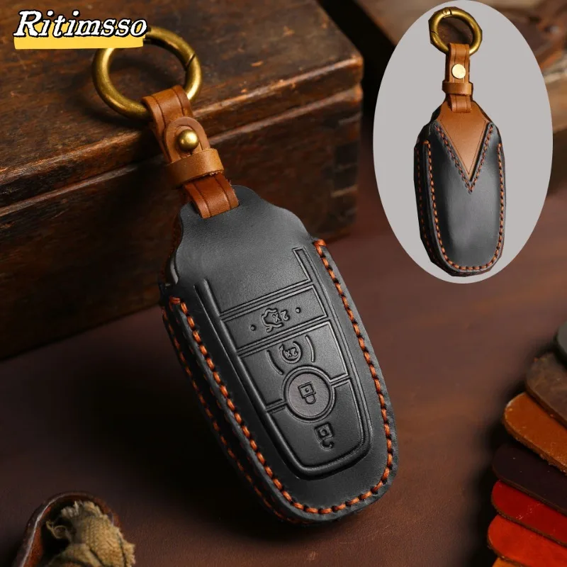 

Car Key Case for Ford Fusion Mustang Explorer F150 Edge Mondeo Mk5 Focus Mk4 2019 2020 2021 Covers Accessories Car-Styling