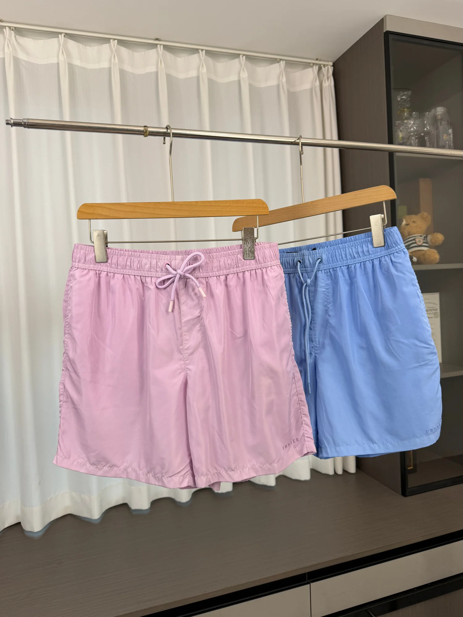 

Quick Dry Outdoor Men's Casual Shorts Beach Pants Storable Versatile Summer Lightweight Loose Fit Straight Leg Pure Color