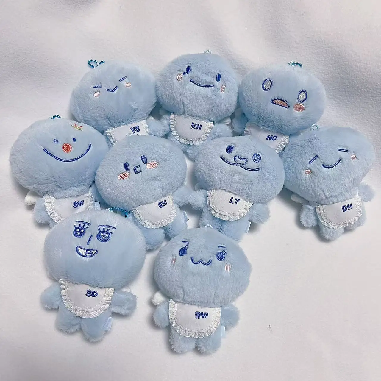 In Stock Super Junior Doll Keychain Cartoon Cute Soft Short Plush Pendant Toy Key Ring Siwon Heechul Leeteuk Fans Birthday Gift