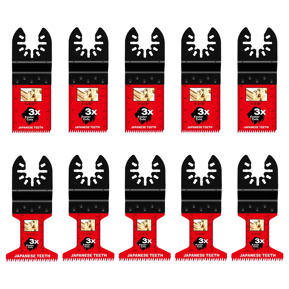 Japanese Teeth Oscillating Saw Blades Universal Quick Release Oscillating Multitool Blades Clean Cut for Wood Plastic PVC