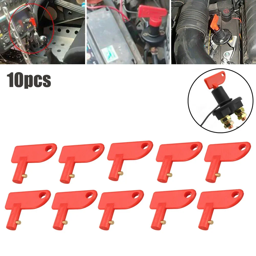 10X náhradních šifrovací klíč pro baterie odpojovač spínač energie usmrtit krájet pryč spínač auto dodávka loď ABS plastový příslušenství pro vozidel