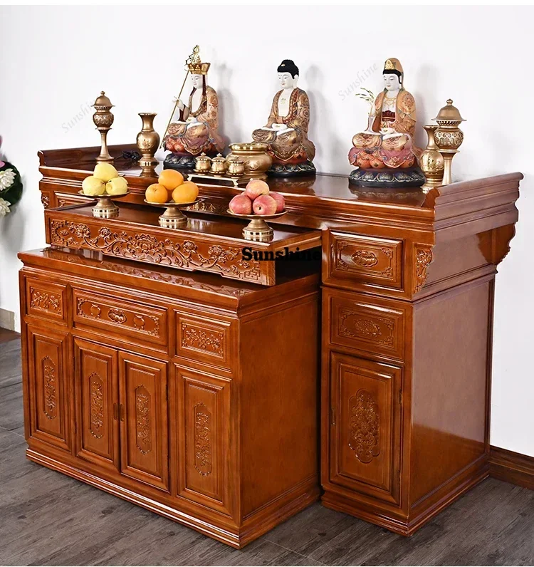 

Solid Wood Altar Buddha Shrine Buddha Table Altar Chinese Incense Burner Table Buddha Niche Altar