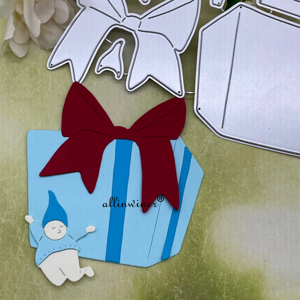 

New Gift box dwarf decoration DIY Craft Metal Cutting Die Scrapbook Embossed Paper Card Album Craft Template Stencil Dies