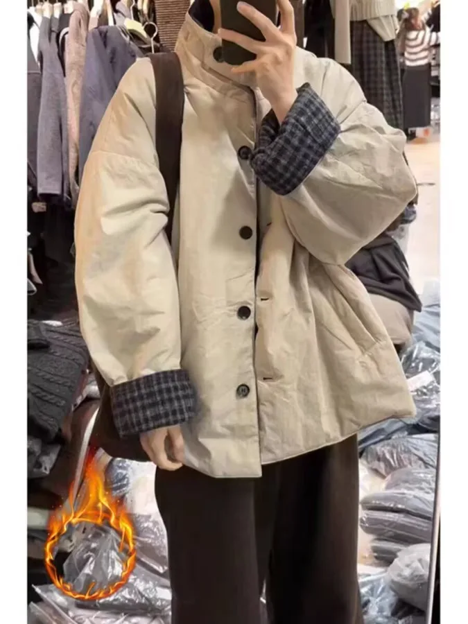 

Thiened Winter Cotton Jaet Women's Coat Warm Outerwear Winter Collection 2025 New Arrival Comfortable Commute Sle