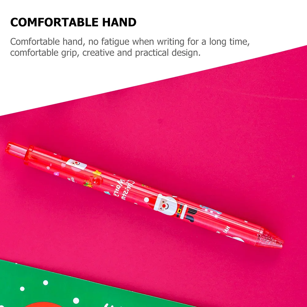 24pcs Lovely Christmas Writing Pens Students Plastic Pens Cute Gel Pens Prize Gifts students gel pen students stationery