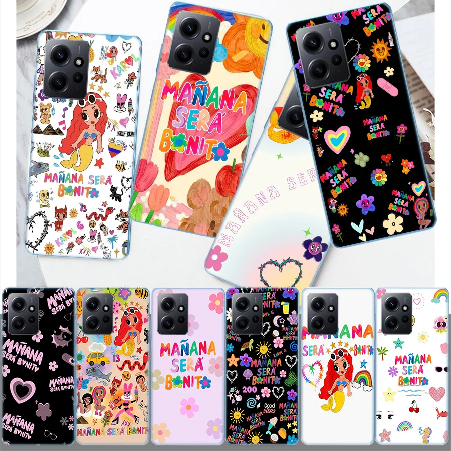 Karol G M-Manana Sera B-Bonito Cover Case For Xiaomi Redmi Note 12S 12 11 Pro Plus 11T 11S 10 5G 10S 9 9T 9S 8 8T 7 5 Pro TPU Ph