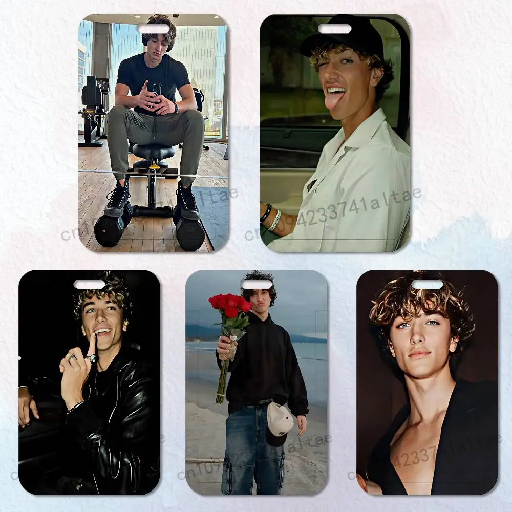 

G-Gavin Casalegno Badge Holder Pass Bus Work Card Cover Chest Pocket Students Gift ID Card Holder