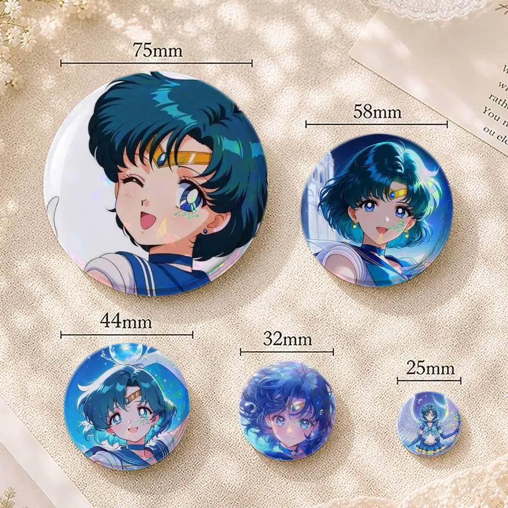 Значки-броши M-Mizuno Ami S-Sailor Moon для рюкзаков и одежды, украшения, подарки для детей