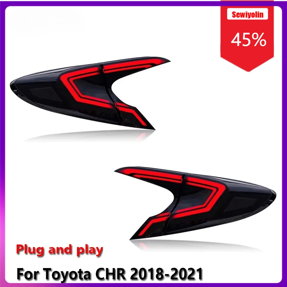 

Sewiyolin Car LED Lamp Tail Light Assemblies For Toyota CHR 2018-2021 Auto Fog DRL Brake Turn Signal Lamp Plug and Play